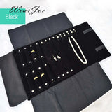 Portable Velvet Jewelry Set Display Storage Roll Bag Traval Carrying Pouch