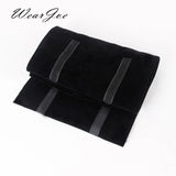 Portable Velvet Jewelry Set Display Storage Roll Bag Traval Carrying Pouch