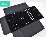 Portable Velvet Jewelry Set Display Storage Roll Bag Traval Carrying Pouch