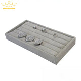 Velvet Ring Insert Jewelry Display Tray Holder Stand Case Organizer Storage Box