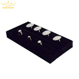 Velvet Ring Insert Jewelry Display Tray Holder Stand Case Organizer Storage Box