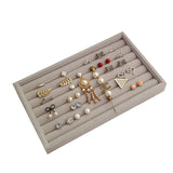 Portable Velvet Ring Jewelry Display Organizer Box Tray Holder Earring Case
