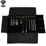Velvet Travel Jewelry Roll Bag Organizer for Necklace Chain Bracelet