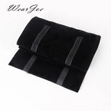 Velvet Travel Jewelry Roll-up Bag for Watch Storage - 15 Organizer Pouch