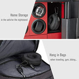 Portable Single Watch Box with Zipper and Carabiner for Travel