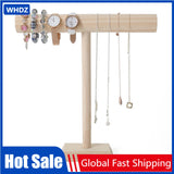 Wooden Bracelet Chain T-Bar Rack Jewelry Display Stand