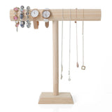 Wooden T-Bar Rack Jewelry Display Stand for Bracelets