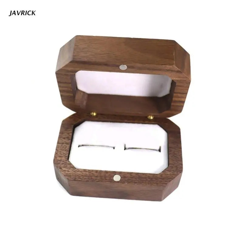 Wooden Jewelry Box Wedding Ring Earring Organizer Gift Box