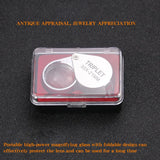 30x Foldable Magnifying Glass for Jewelry, Stamps, Antiques