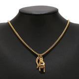 Italian Lucky Hand Horn Anti Evil Good Luck Double Protection Amulet Necklace