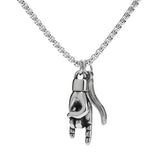 Italian Lucky Hand Horn Anti Evil Good Luck Double Protection Amulet Necklace