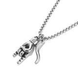 Italian Lucky Hand Horn Anti Evil Good Luck Double Protection Amulet Necklace