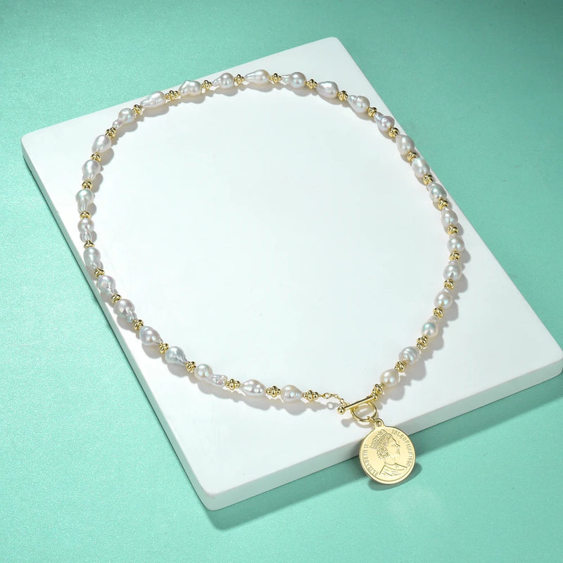 Pearl Pendant Necklace Woman Clavicle Chain Gift For Girls