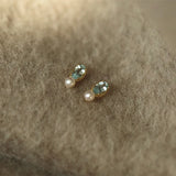 Zircon Pearl Earring Women Silver Plating Jewelry Hot Gift CE016