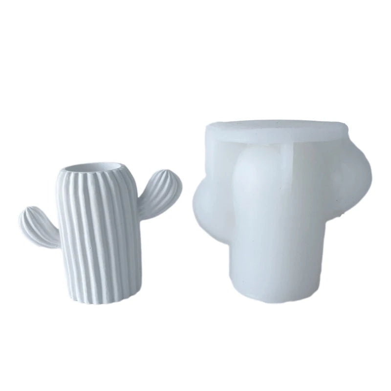Cactus Shape Planter Vase Mold for Resin Dropship