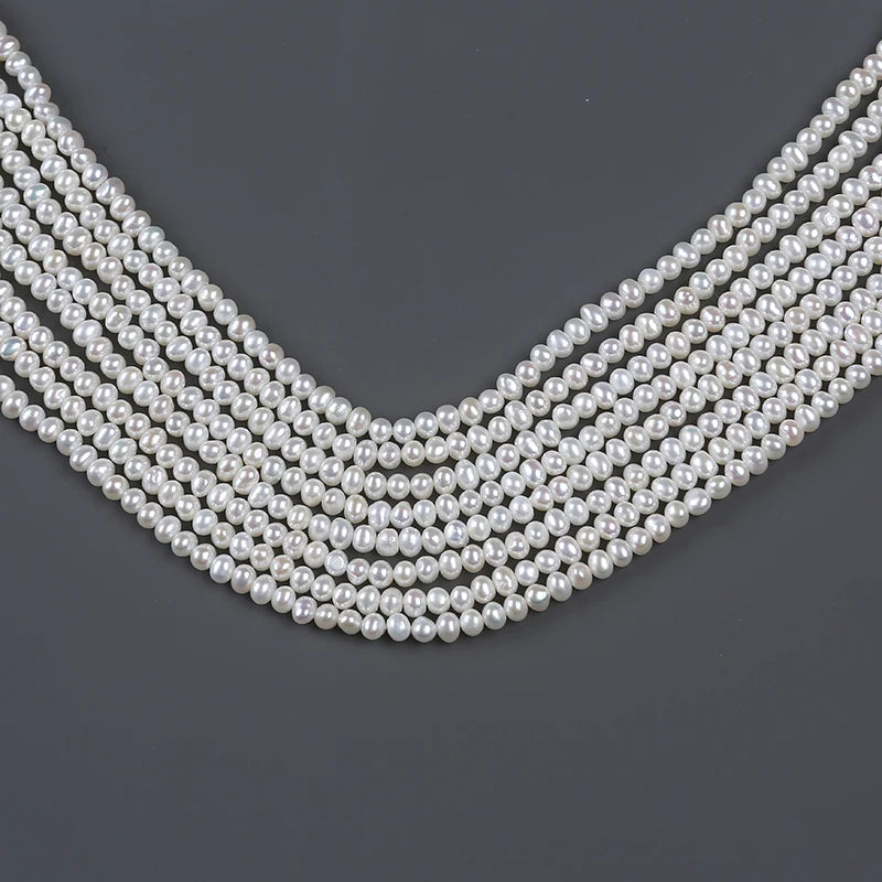 Potato Freshwater Pearl 3-4MM Loose Beads Jewelry Making