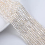 Potato Round Freshwater Pearl Beads Small Baroque 3.5-4mm DIY Jewelry Making
