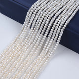 Potato Round Freshwater Pearl Beads Small Baroque 3.5-4mm DIY Jewelry Making