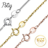 Potiy Trace Box Sterling Silver Necklace for Women Daily Jewelry