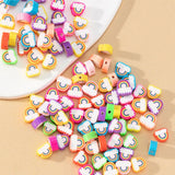 100Pcs Cloud Rainbow Clay Beads 10mm