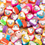 100Pcs Cloud Rainbow Clay Beads 10mm