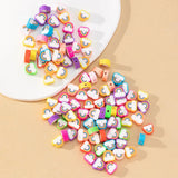 100Pcs Cloud Rainbow Clay Beads 10mm