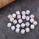 100Pcs Mixed Acrylic Dice Loose Beads DIY Bracelet Jewelry Making