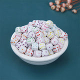 100Pcs Mixed Acrylic Dice Loose Beads DIY Bracelet Jewelry Making