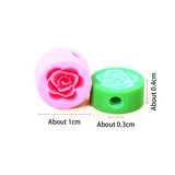 100Pcs Round Rose Clay Spacer Beads DIY Jewelry Making 10mm