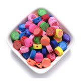 100Pcs Round Rose Clay Spacer Beads DIY Jewelry Making 10mm