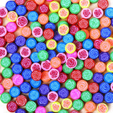 100Pcs Round Rose Clay Spacer Beads DIY Jewelry Making 10mm