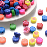 100Pcs Round Rose Clay Spacer Beads DIY Jewelry Making 10mm