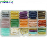 Acrylic Beads Tube Beads Loose Spacer Curved Noodle Slide Beads