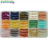 Acrylic Beads Tube Beads Loose Spacer Curved Noodle Slide Beads