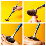 Pottery Tools Fan-shaped Brush Wooden Rod Good Water Absorption