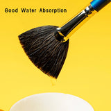 Pottery Tools Fan-shaped Brush Wooden Rod Good Water Absorption