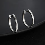 1.5MM Moissanite Sterling Silver Hoop Earrings 18K Plated Hypoallergenic