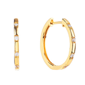 1.5MM Moissanite 925 Silver Hoop Earrings Hypoallergenic Plated