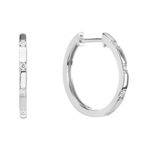 1.5MM Moissanite 925 Silver Hoop Earrings Hypoallergenic Plated