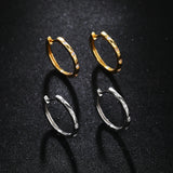 1.5MM Moissanite Sterling Silver Hoop Earrings 18K Plated Hypoallergenic