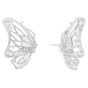 925 Silver Butterfly Stud Earrings CZ S925 Hypoallergenic Ear Ring
