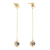 S925 Epoxy Chain Drop Earrings Sterling Silver Dangles