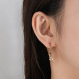 CZ Rocket Dangle Earrings S925 Silver Drops for Women