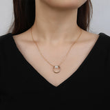925 Silver Chain Pendant Necklace with 8MM Pearl