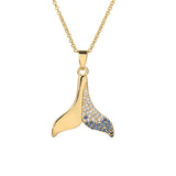 Dolphin Tail Necklace S925 Cubic Zirconia Women Micro Pave 925 Sterling Silver