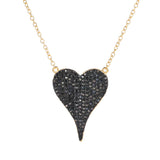 925 Silver Heart Pendant Necklace with Micro Zirconia for Women