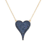 925 Silver Heart Pendant Necklace with Micro Zirconia for Women