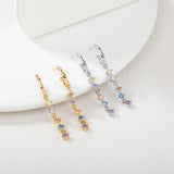 Moissanite Drop Earrings CZ Hook Dangle Earring S925 Silver Hypoallergenic