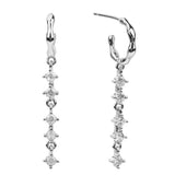 Moissanite Drop Earrings CZ Hook Dangle Earring S925 Silver Hypoallergenic