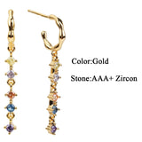 Moissanite Drop Earrings CZ Hook Dangle Earring S925 Silver Hypoallergenic